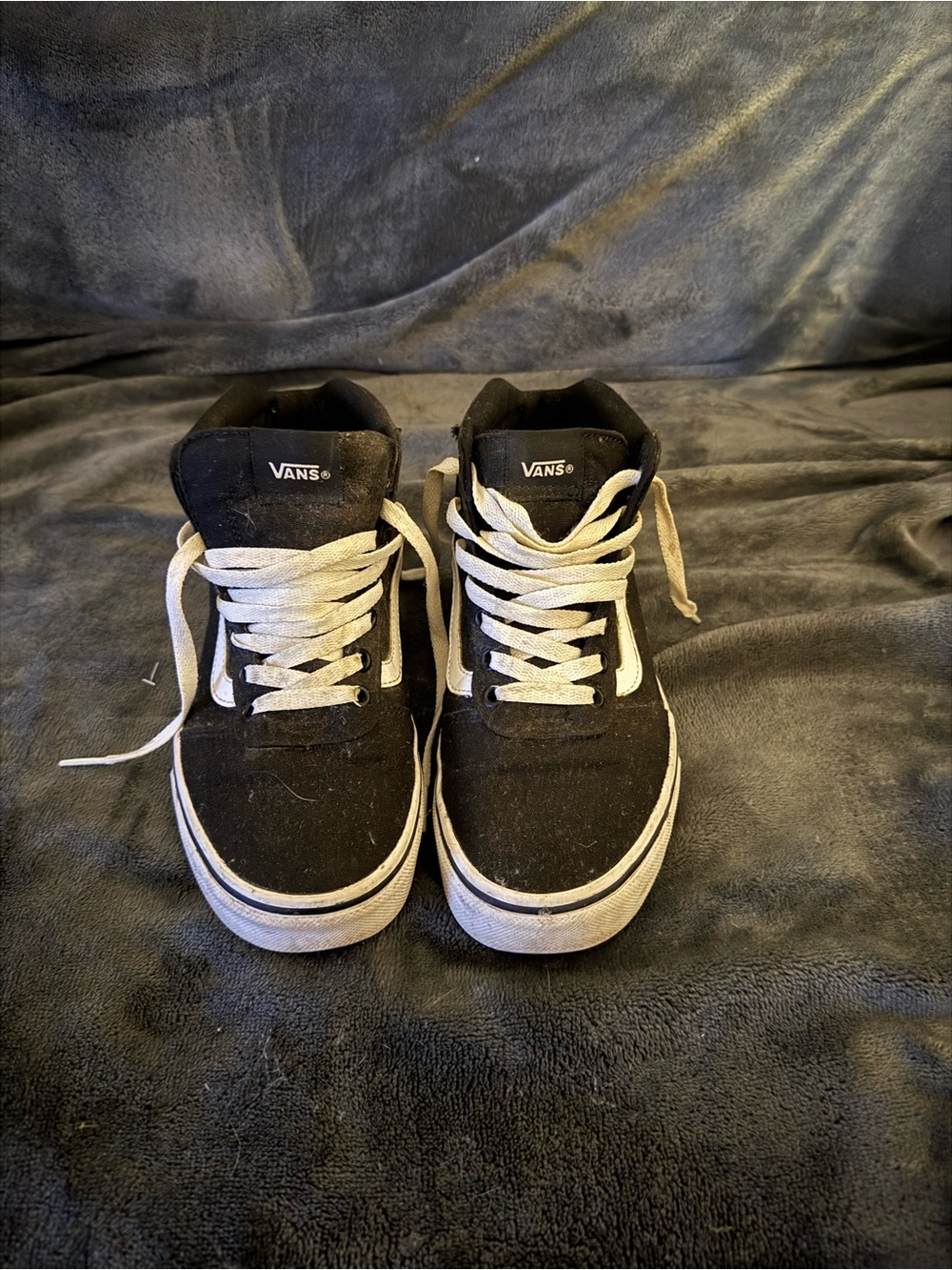 Vans Black and White High-Top Sneakers